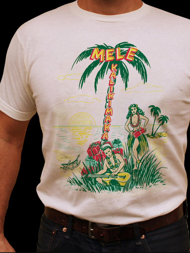Charming coconut tree style T-shirt HF2114-02-02