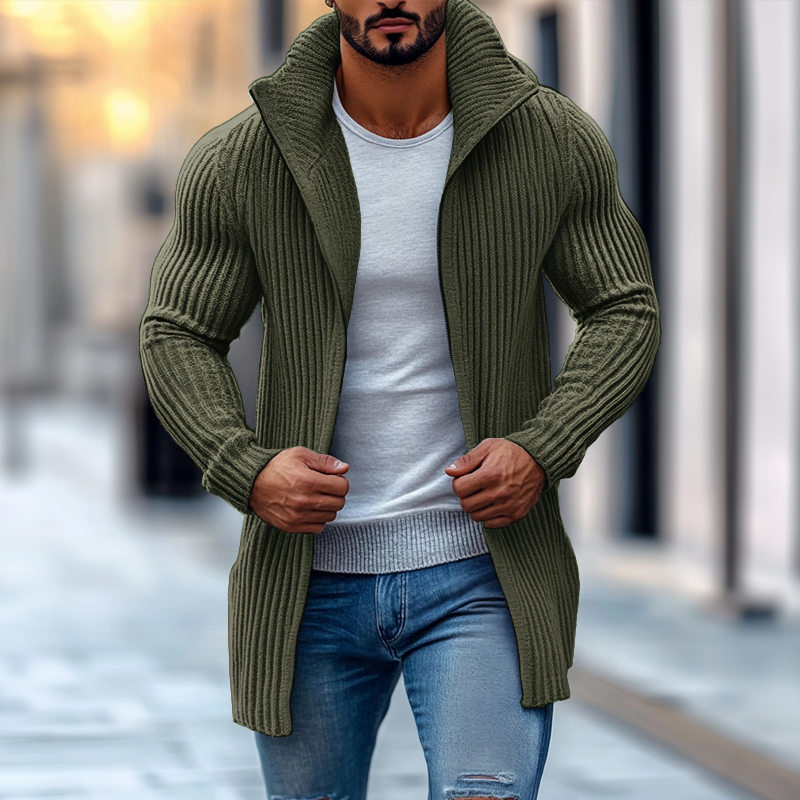 Luca Striped Knit Cardigan