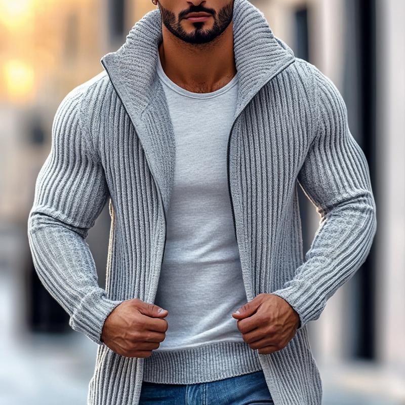 Luca Striped Knit Cardigan