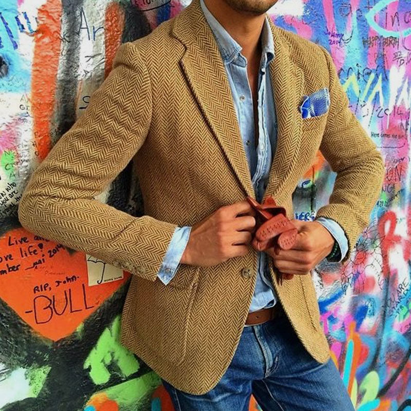Theo Herringbone Blazer