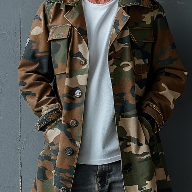 Ronan Camo Trench Coat